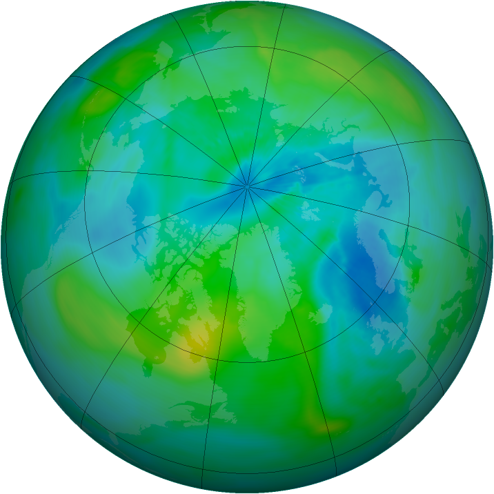 Arctic ozone map for 10 September 2014